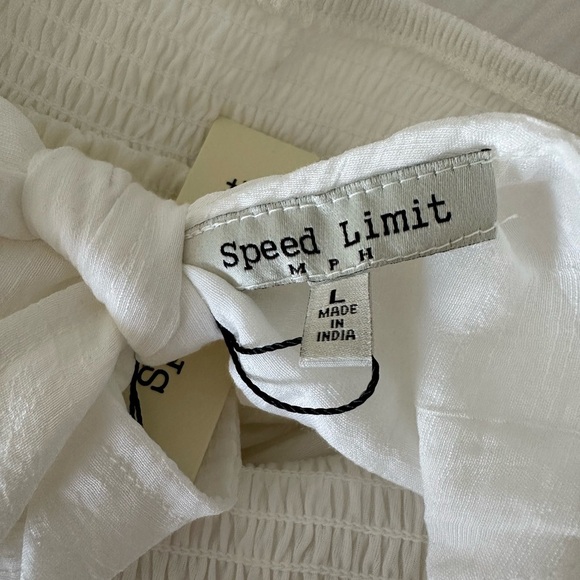 Speed Limit Flowy Boho Fairycore Cottagecore White Tie-Back Maxi Dress, Large - Picture 11 of 11